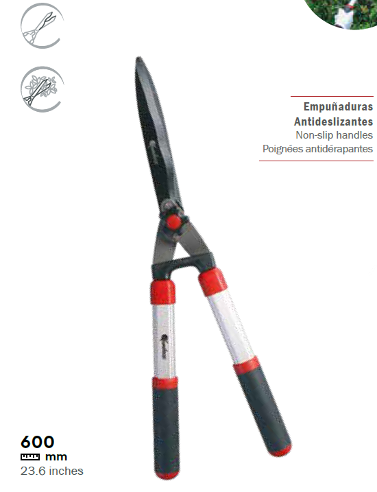 Cortasetos Kamikaze KM-30 Garden – Hoja Ondulada 23 cm | Mango 37 cm
