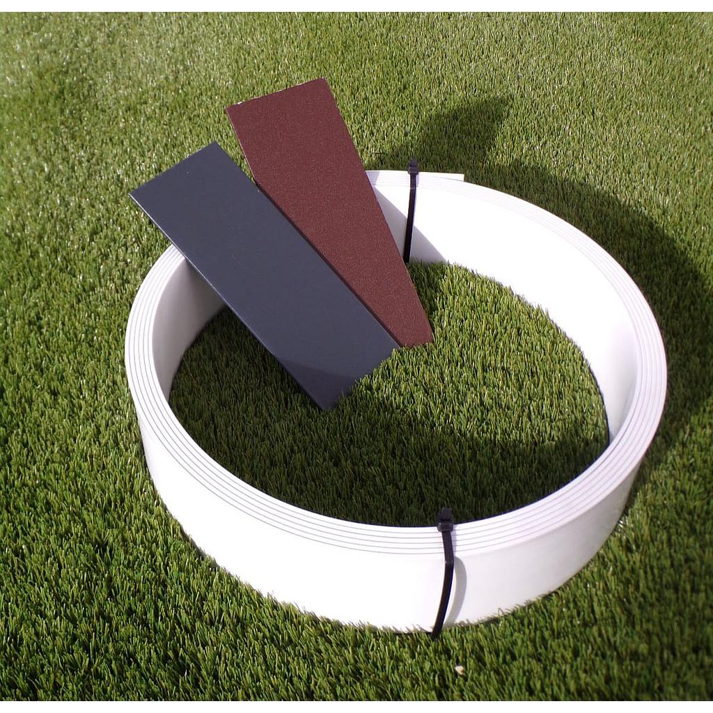 Bordura de Jardín Flexible PVC Antracita -  Rollo 6 m x 8 cm | 7 Piquetas