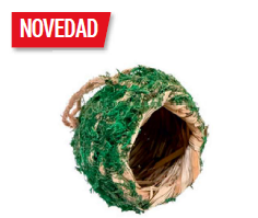 Casa Aves Natural - Musgo | 12 x 14 cm