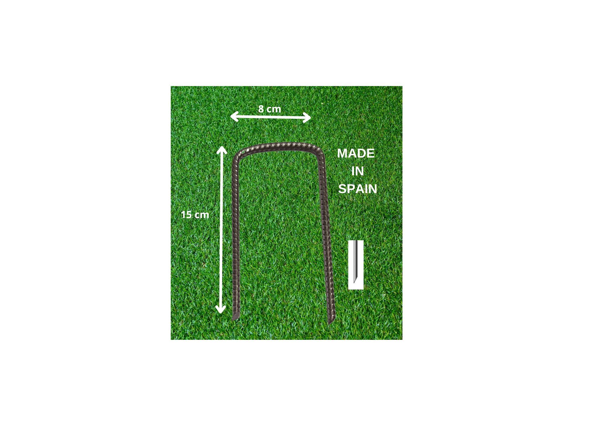 GRAPAS DE FIJACION 15 X 8 X 15 DIAMETRO 6 CAJA 100 UDS.